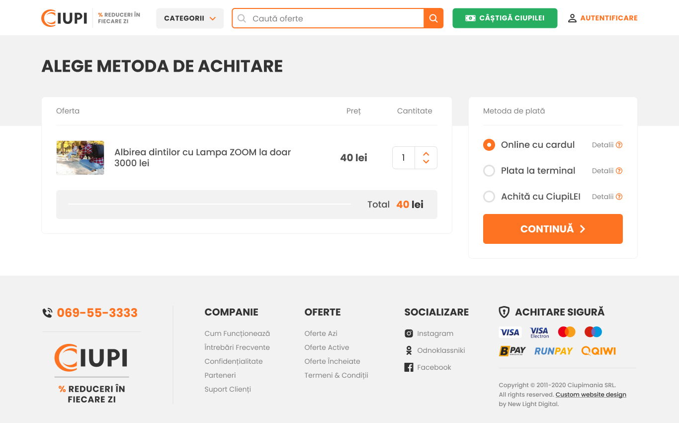 payment page design