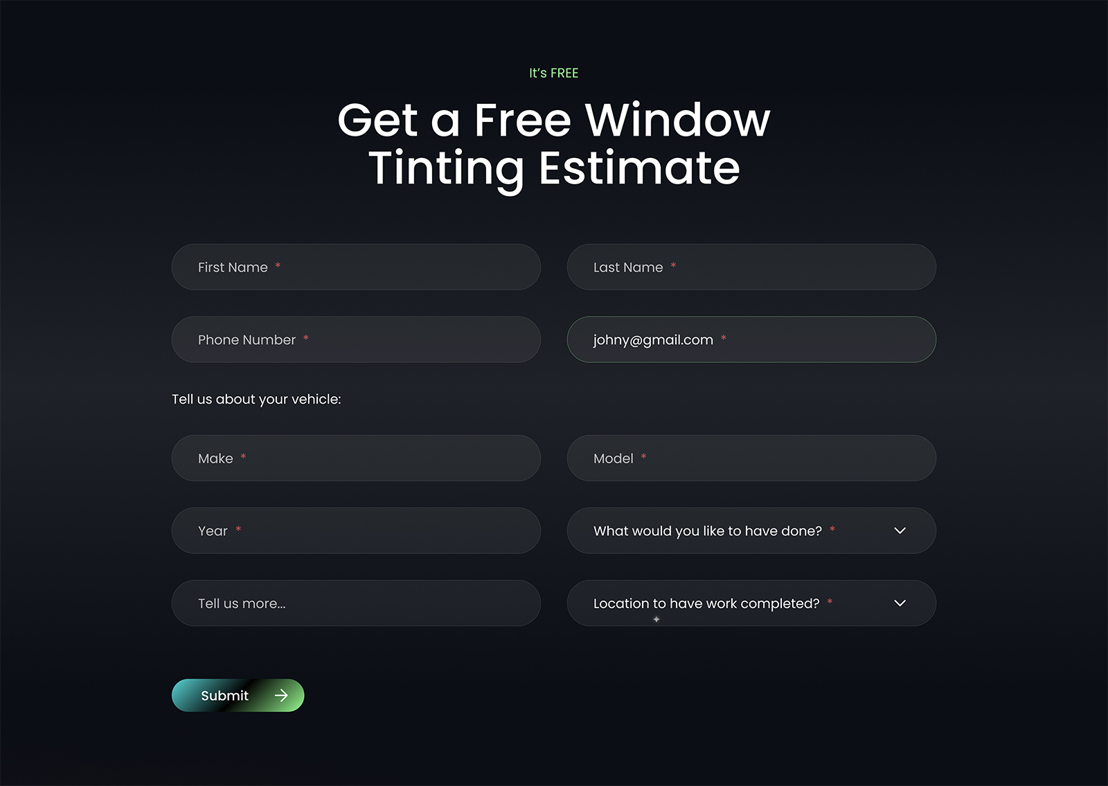 midnight window tint contact page