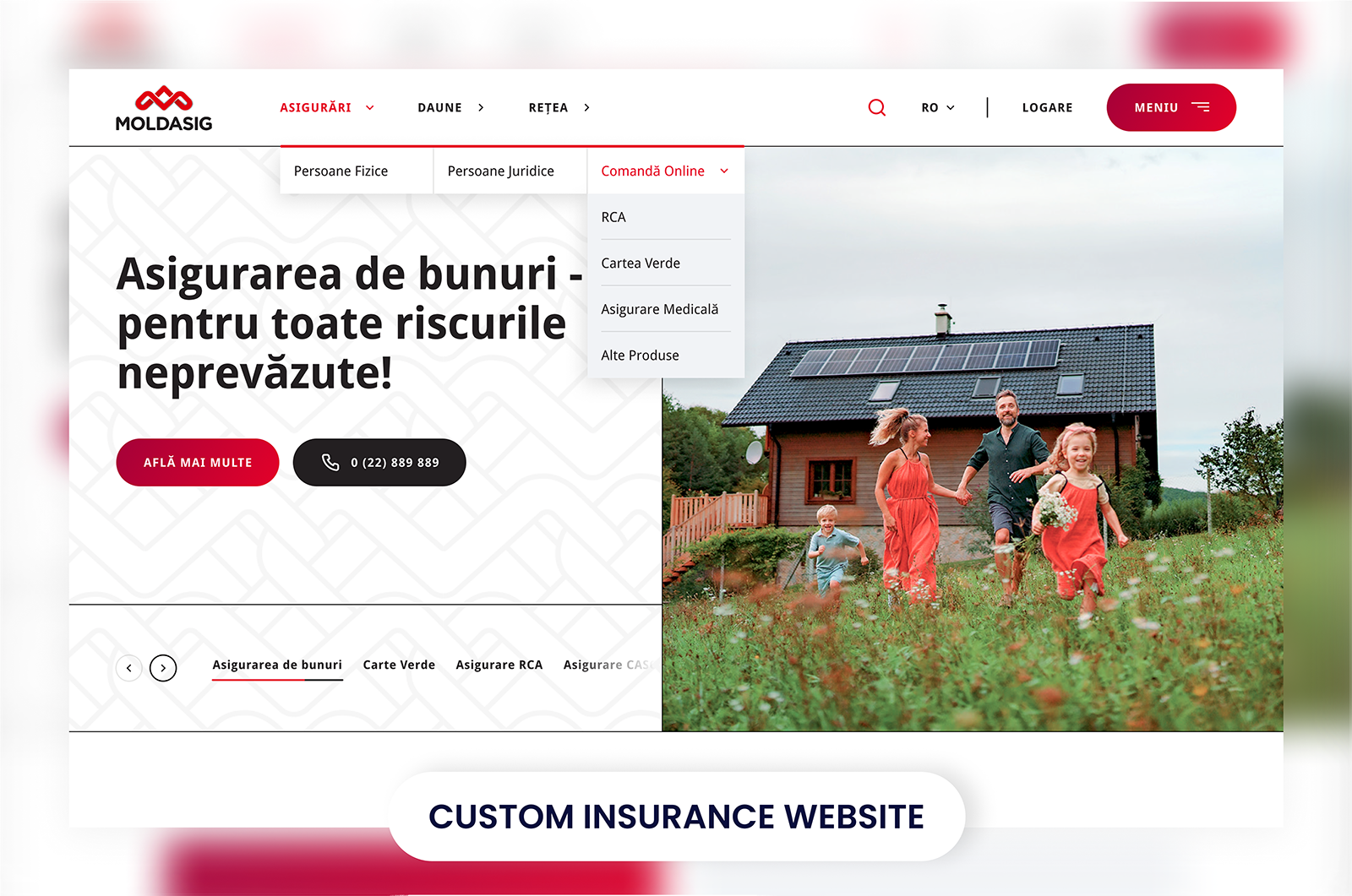 Moldasig custom insurance website