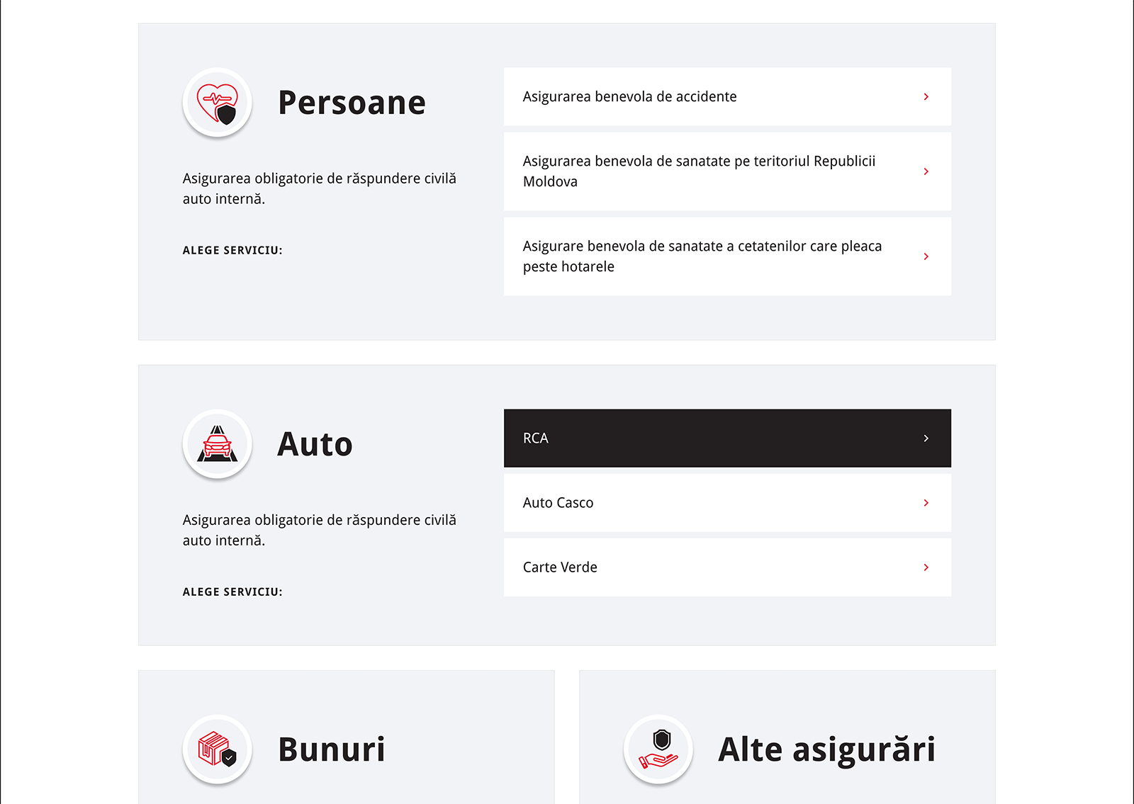 insurance types design detail