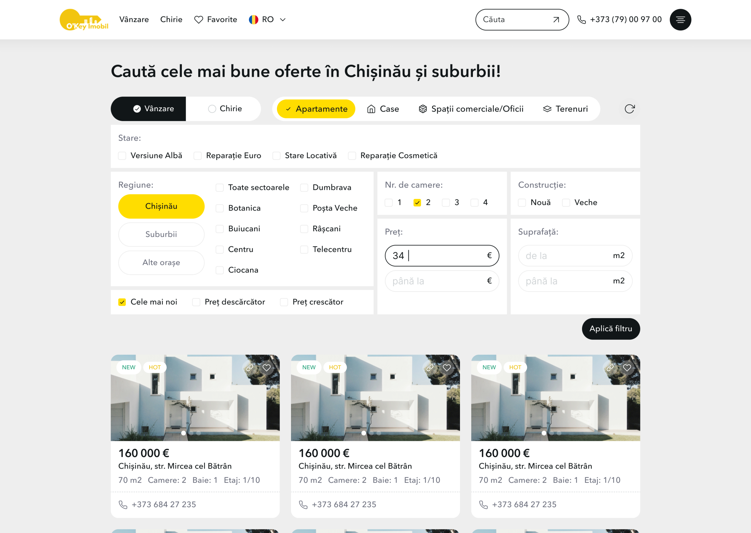 real estate search filter