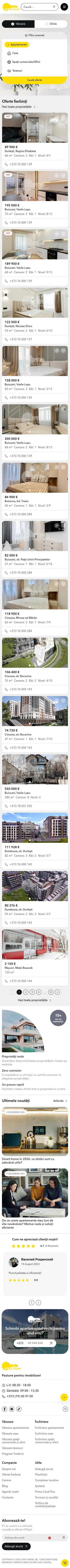 real estate website design homepage mobile version