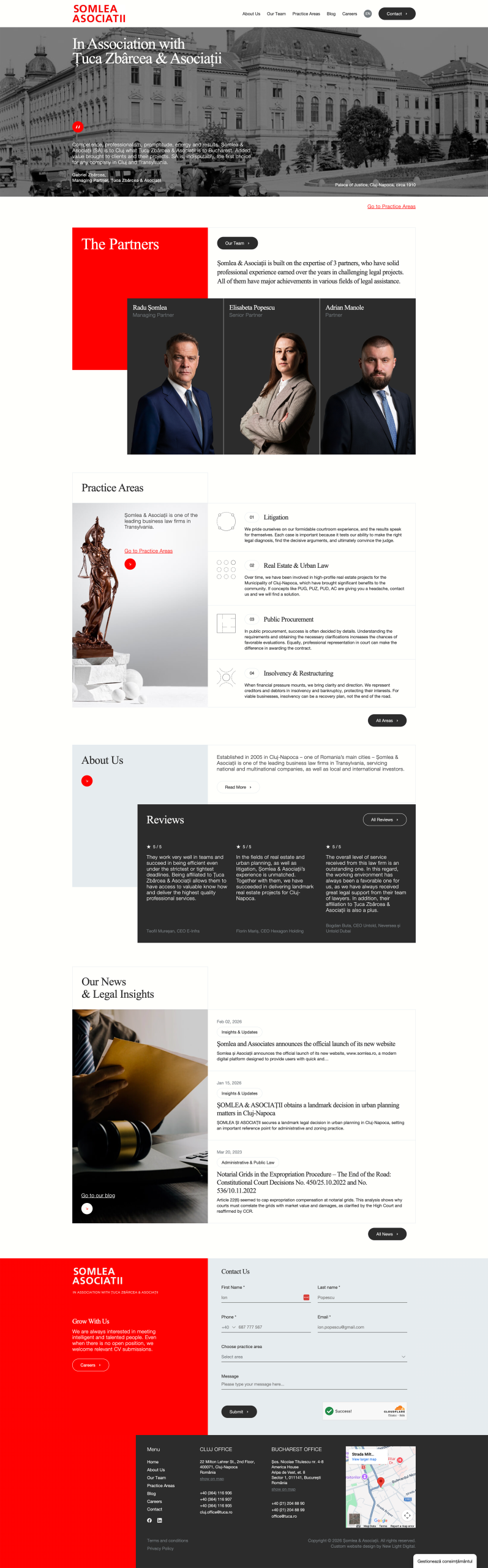 somlea.ro law firm website design