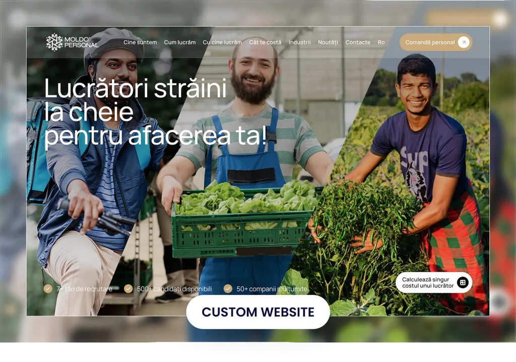 staffing and recruiting custom website