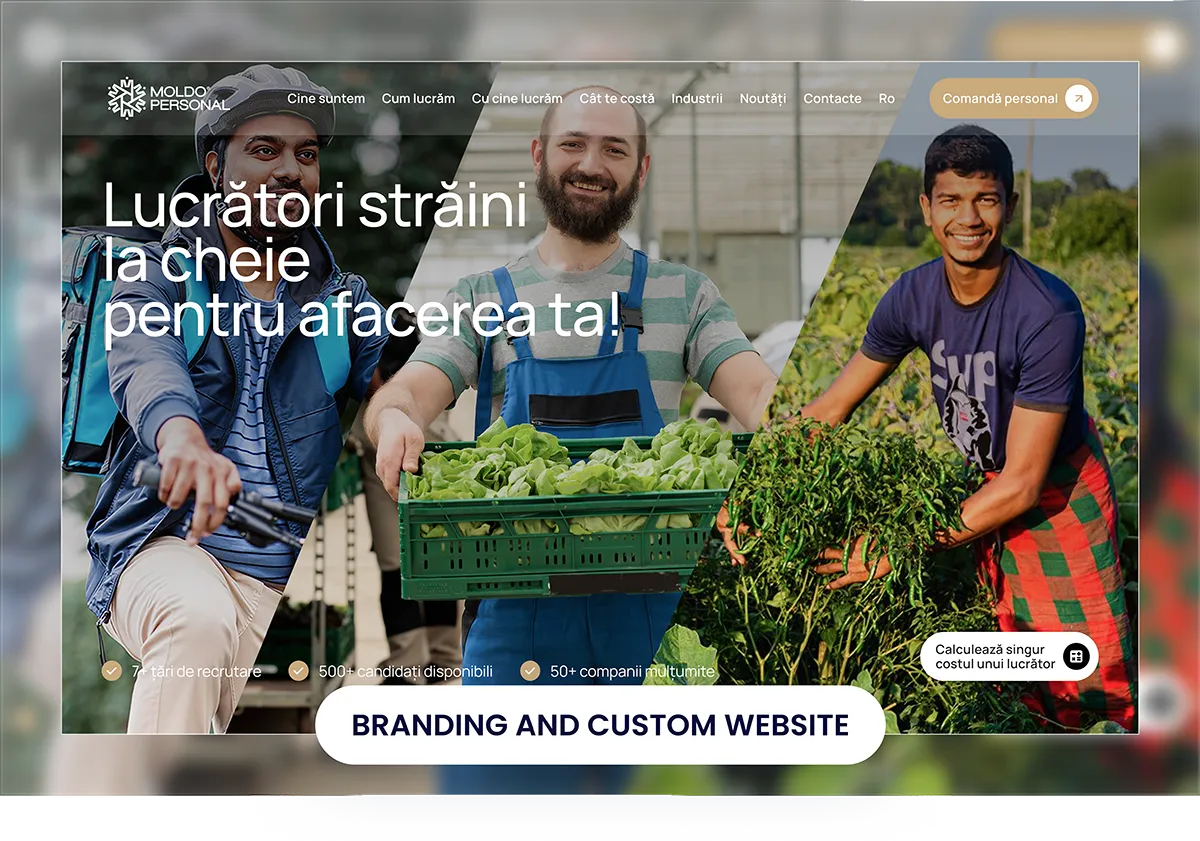 staffing and recruiting custom website